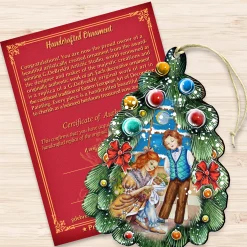 Designocracy Family & Friends></noscript>Set Of 2 Family With A Nutcracker Christmas Tree Ornaments 5.5