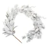Frosted, Flocked, Iced Garland*Melrose Set Of 2 Flocked Mixed Pine Artificial Christmas Garlands 5.5' X 8.25"