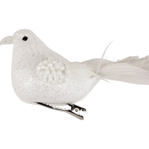 Northlight Animals>Set Of 3 Glittered Pink, White And Champagne Bird Christmas Ornament With Clip, 6.5"