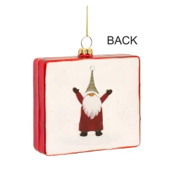 Melrose Fantasy & Sci Fi></noscript>Set Of 12 Gnome Rectangular Christmas Ornaments 4