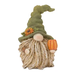 Melrose Set Of 6 Gnome With Pumpkin Fall Harvest Tabletop Figurines 5