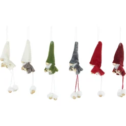 Northlight Fantasy & Sci Fi></noscript>Set Of 6 Gnomes With Stars Plush Christmas Ornaments 5
