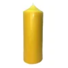 Bear Natural Organics Set Of 3 Golden Yellow Organic Beeswax Pillar Candles 7.25"