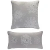Pillows & Throws*Melrose Set Of 2 Gray And White Snowflake Christmas Throw Pillows 19"