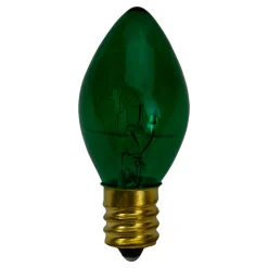 Northlight Set Of 4 Green C7 Transparent Christmas Replacement Bulbs - 4