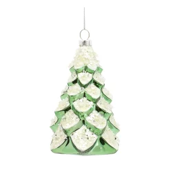 Melrose Trees & Wreaths></noscript>Set Of 6 Green Glass Christmas Tree Ornaments 5.75