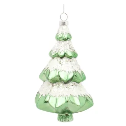 Melrose Trees & Wreaths></noscript>Set Of 6 Green Glass Christmas Tree Ornaments 5.75