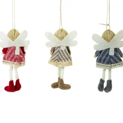 Northlight Angels & Cherubs></noscript>Set Of 3 Hanging Angel Doll Christmas Ornaments 6