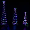 Northlight Spiral Trees>Set Of 3 Led Lighted Multi-Color Outdoor Spiral Christmas Cone Trees 3', 4', And 6'