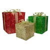 Outdoor Decorations*Northlight Set Of 3 Lighted Gift Box Outdoor Christmas Decoration 12-Inch