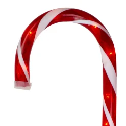 Outdoor Decorations*Northlight Set Of 3 Lighted Red And White Candy Cane Outdoor Christmas Pathway Markers 28