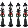 Christmas Villages*Northlight Set Of 4 Lighted Street Lamps Christmas Village Display Pieces - 4.75"