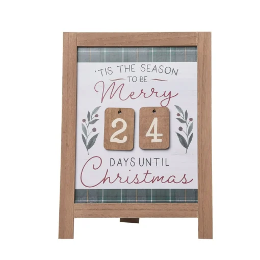 Advent Calendars*Contemporary Home Living Set Of 13 Merry Christmas Countdown Framed Wall Decorations 15.75"