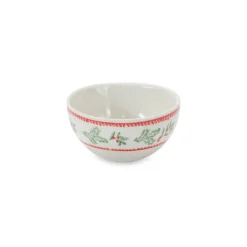 Serving Pieces*Melrose Set Of 3 Mistletoe And Pine Ceramic Round Bowls 9