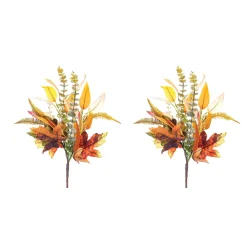 Melrose Set Of 2 Mixed Foliage Fall Harvest Artificial Sprays 28