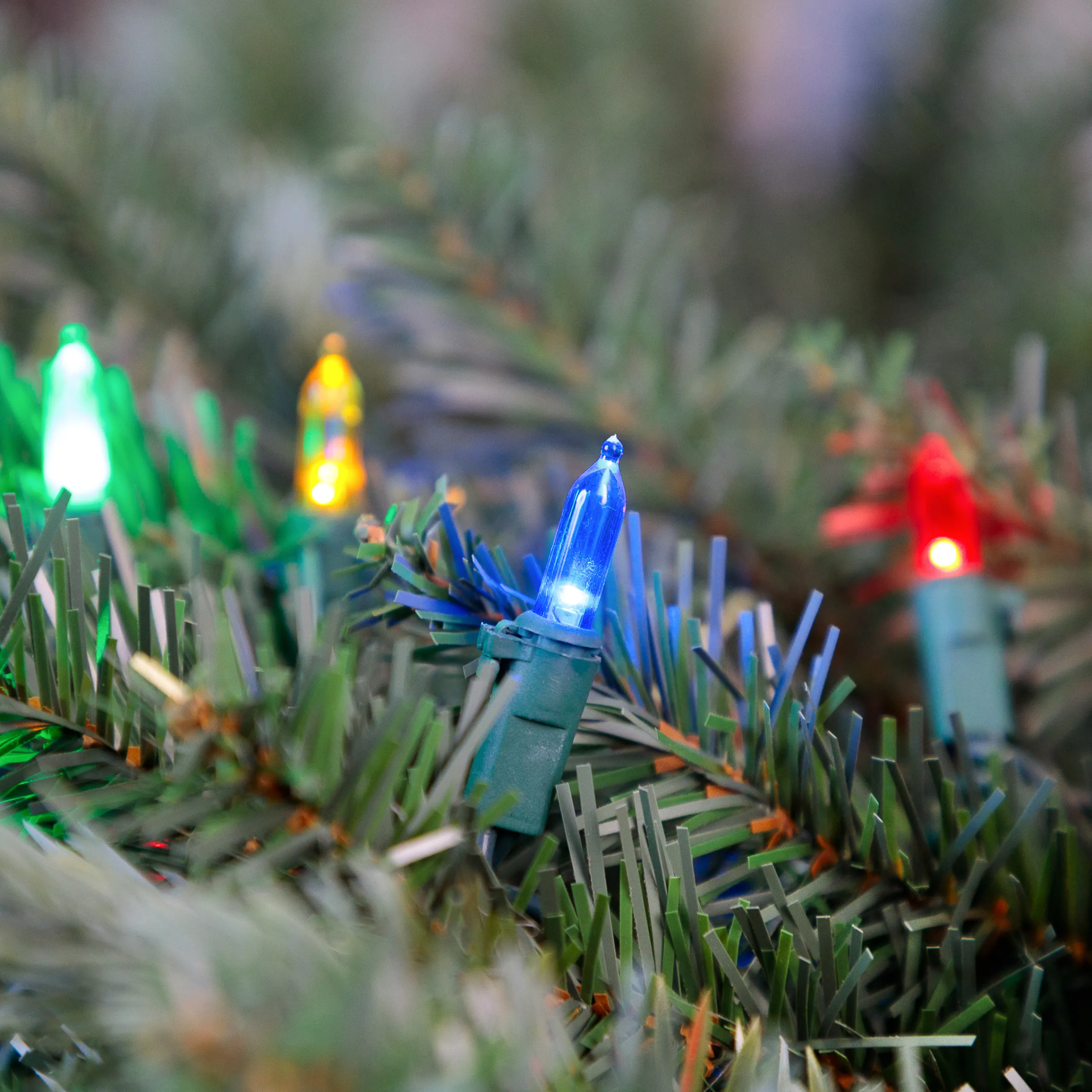 Northlight Set Of 100 Multi-Color Led Mini Christmas Lights 4" Spacing - Green Wire