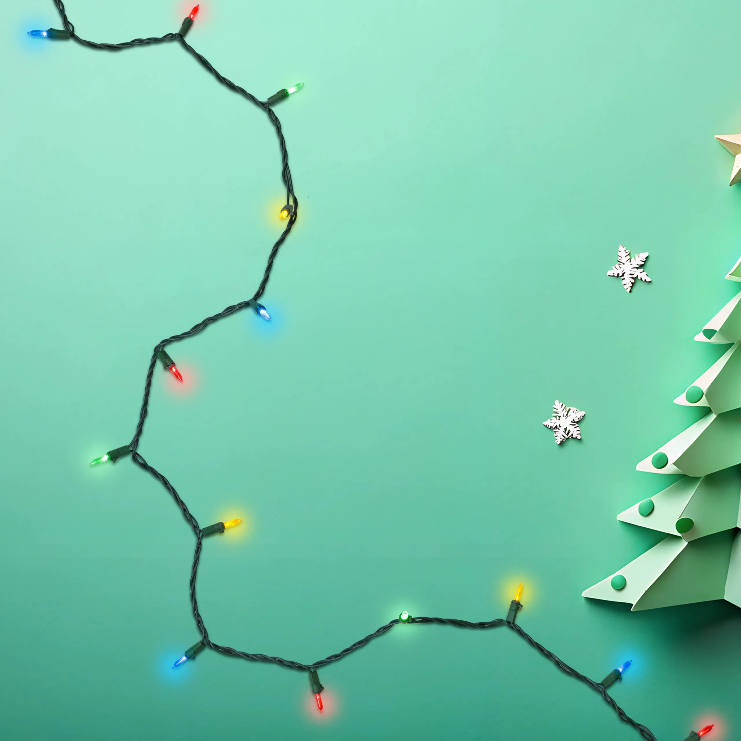 Northlight Set Of 100 Multi-Color Led Mini Christmas Lights 4" Spacing - Green Wire