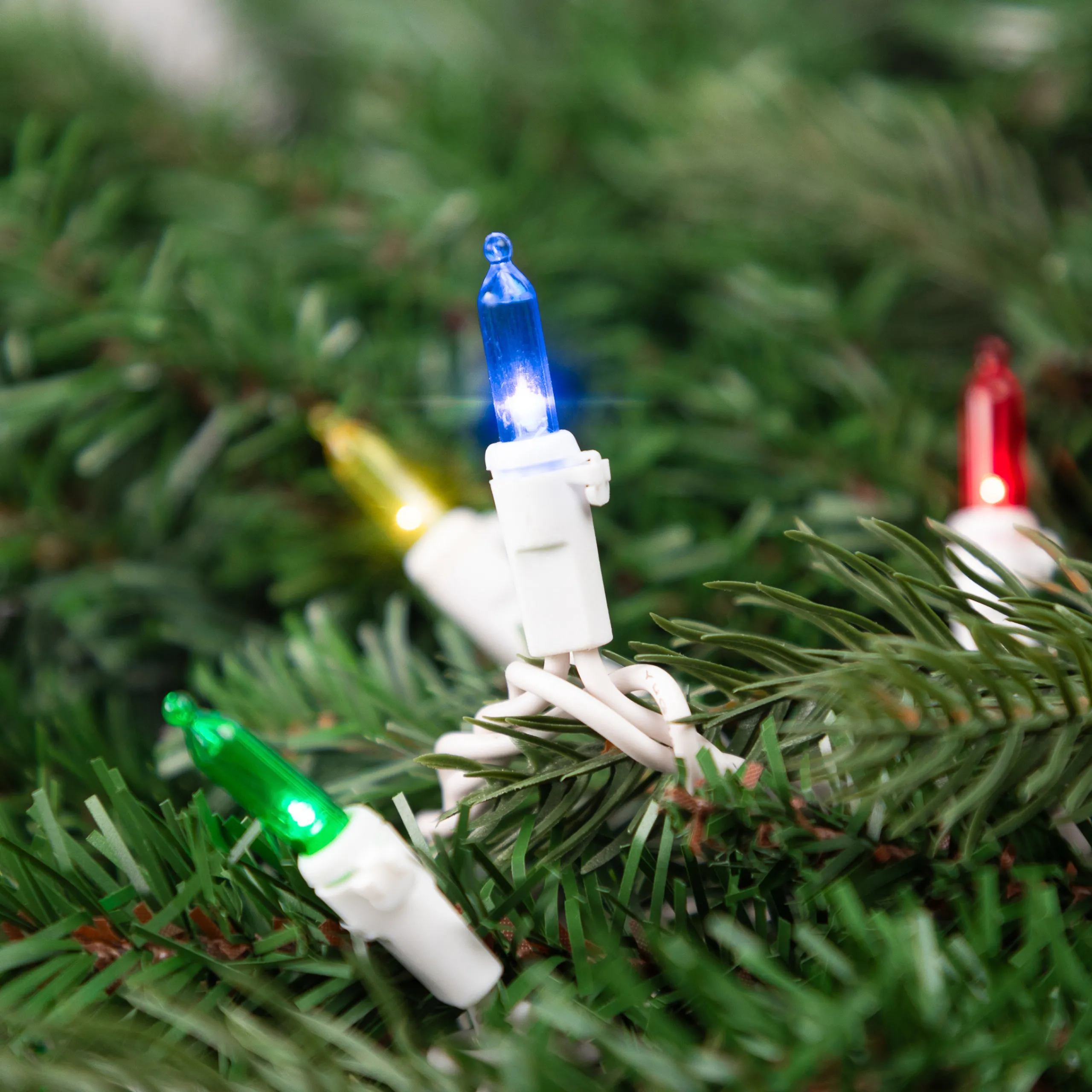 Northlight Set Of 100 Multi-Color Led Mini Christmas Lights 4" Spacing - White Wire