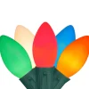 Northlight Set Of 25 Multi-Color Opaque C9 Christmas Light Set, 24Ft Green Wire
