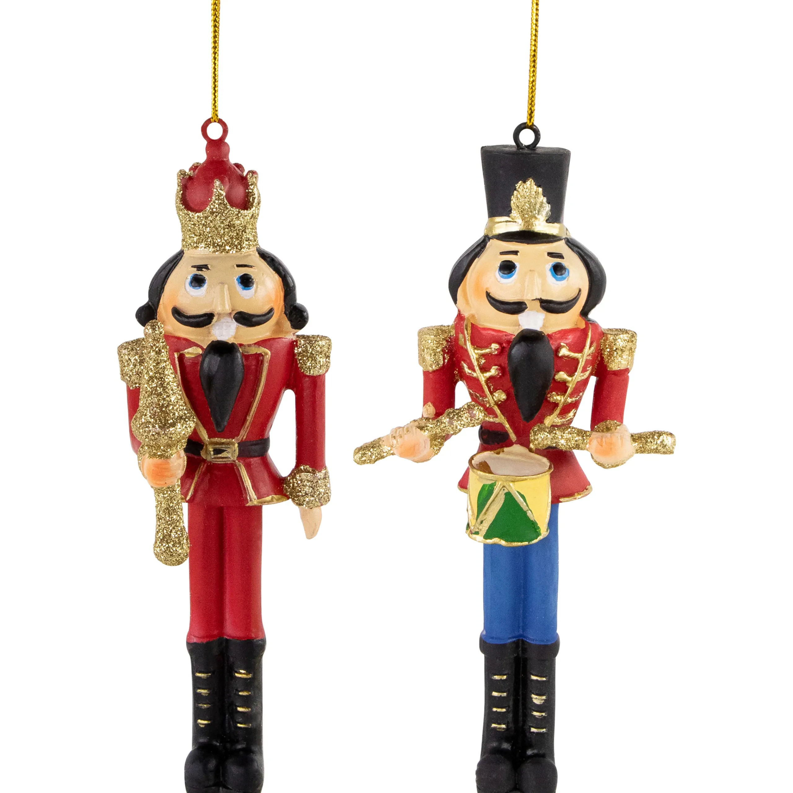 Northlight Nutcrackers>Set Of 2 Nutcracker King And Soldier Christmas Ornaments 5.75"
