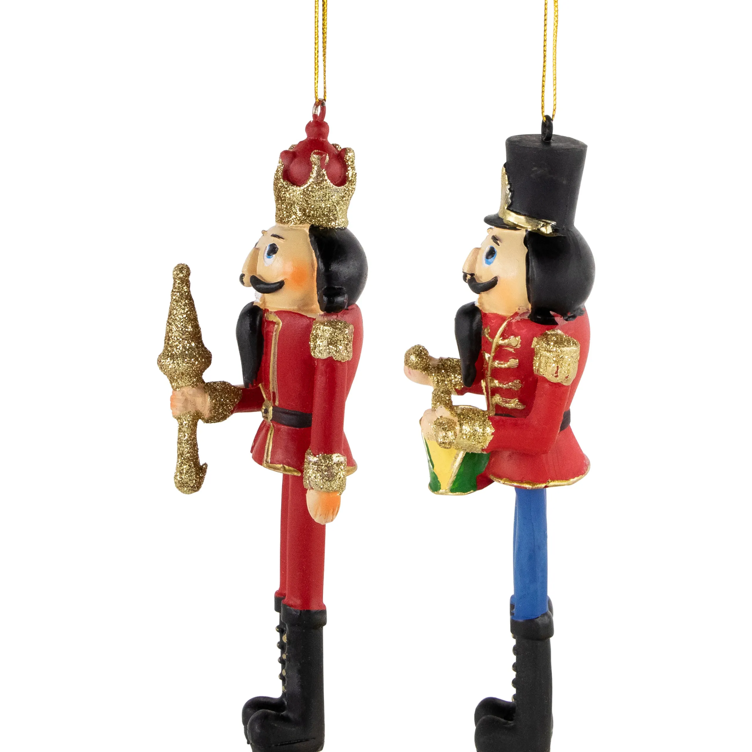 Northlight Nutcrackers>Set Of 2 Nutcracker King And Soldier Christmas Ornaments 5.75"