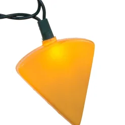 Kurt Adler Set Of 10 Orange And Red Pizza Slice Garden Patio Christmas Lights - 10' Green Wire