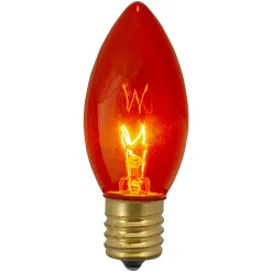 Northlight Set Of 4 Orange C9 Transparent Christmas Replacement Bulbs - 3"