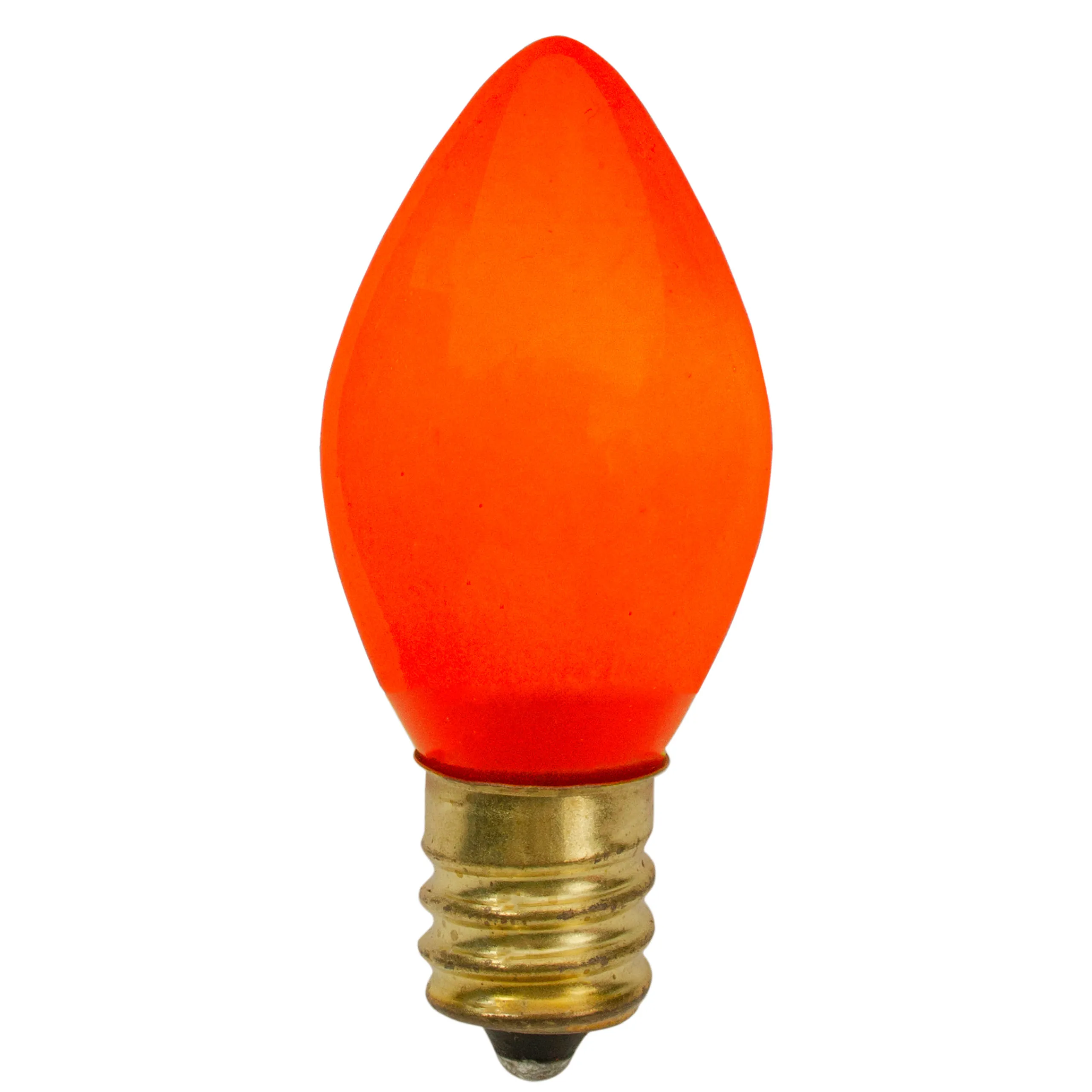 Northlight Set Of 4 Orange Opaque C7 Christmas Replacement Bulbs - 2"