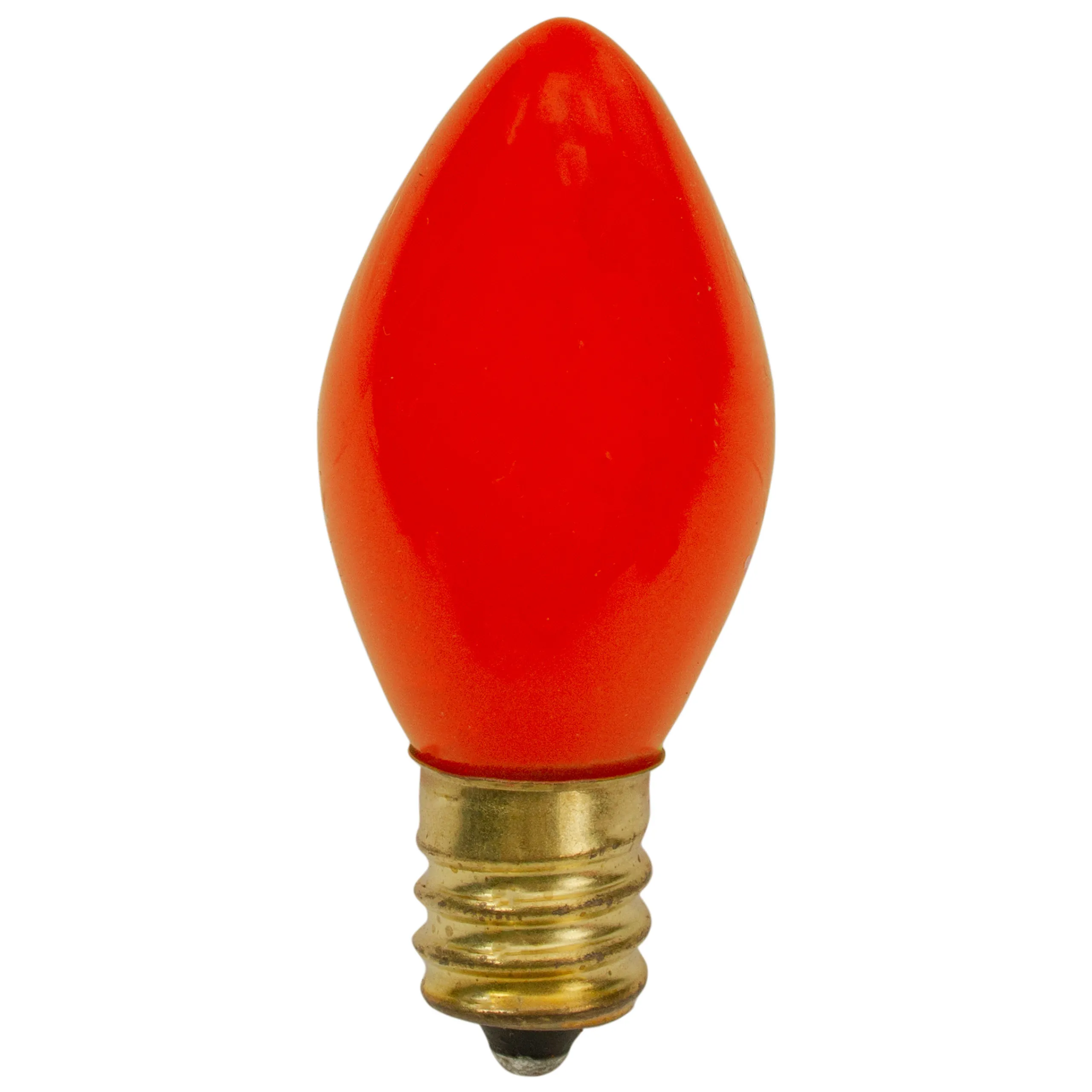 Northlight Set Of 4 Orange Opaque C7 Christmas Replacement Bulbs - 2"