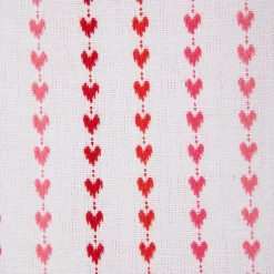 Contemporary Home Living Set Of 6 Pink And White Hearts Striped Dishtowel And Dishcloths 28