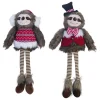 Plush Figures*Contemporary Home Living Set Of 2 Plush Sloth Shelf Sitter Christmas Figurines 11"