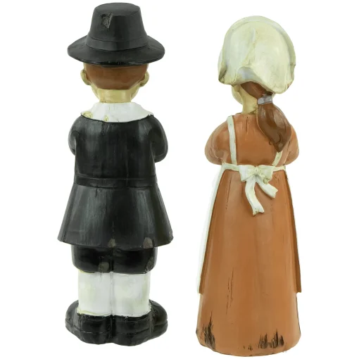 Northlight Set Of 2 Praying Pilgrim Children Fall Harvest Figures 9"