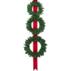 Specialty Wreaths*Northlight Set Of 3 Pre-Lit Battery Operated Wreaths On Red Ribbon Christmas Decoration, 6.5'