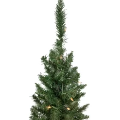 Northlight 4 And 4.5 Feet Tall></noscript>Set Of 2 Pre-Lit Potted Porch Pine Topiary Slim Artificial Christmas Trees 4' - Clear Lights