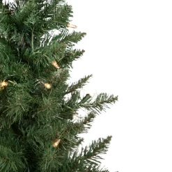 Northlight 4 And 4.5 Feet Tall></noscript>Set Of 2 Pre-Lit Potted Porch Pine Topiary Slim Artificial Christmas Trees 4' - Clear Lights