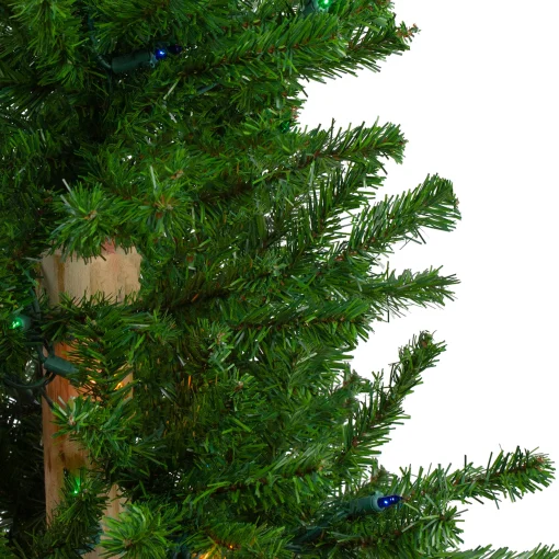 Northlight 4 And 4.5 Feet Tall>Set Of 3 Pre-Lit Slim Alpine Artificial Christmas Trees 6' - Multi Lights