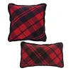 Pillows & Throws*Melrose Set Of 2 Red And Black Plaid Christmas Throw Pillows 20"