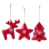Melrose Stars>Set Of 12 Red And White Christmas Ornaments 6"
