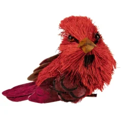 Northlight Animals></noscript>Set Of 4 Red Cardinal Clip-On Sisal Christmas Bird Ornaments, 3.5