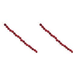 Berry Garland*Melrose Set Of 2 Red Cranberry String Christmas Garlands 6' X 0.5