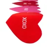 Contemporary Home Living Set Of 4 Red Heart Shaped Placemat And Table Runner In 1 58"