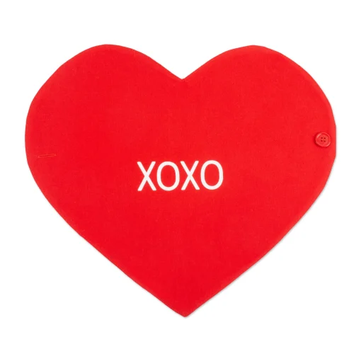 Contemporary Home Living Set Of 4 Red Heart Shaped Placemat And Table Runner In 1 58"