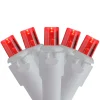 Brite Star Set Of 70 Red Led Wide Angle Icicle Christmas Lights - 6Ft White Wire