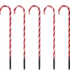 Outdoor Decorations*Northlight Set Of 5 Red Lighted Candy Cane Christmas Lawn Stakes 28"