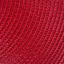 CC Home Furnishings Set Of 6 Red Round Indoor Braided Table Place Mats 14.75