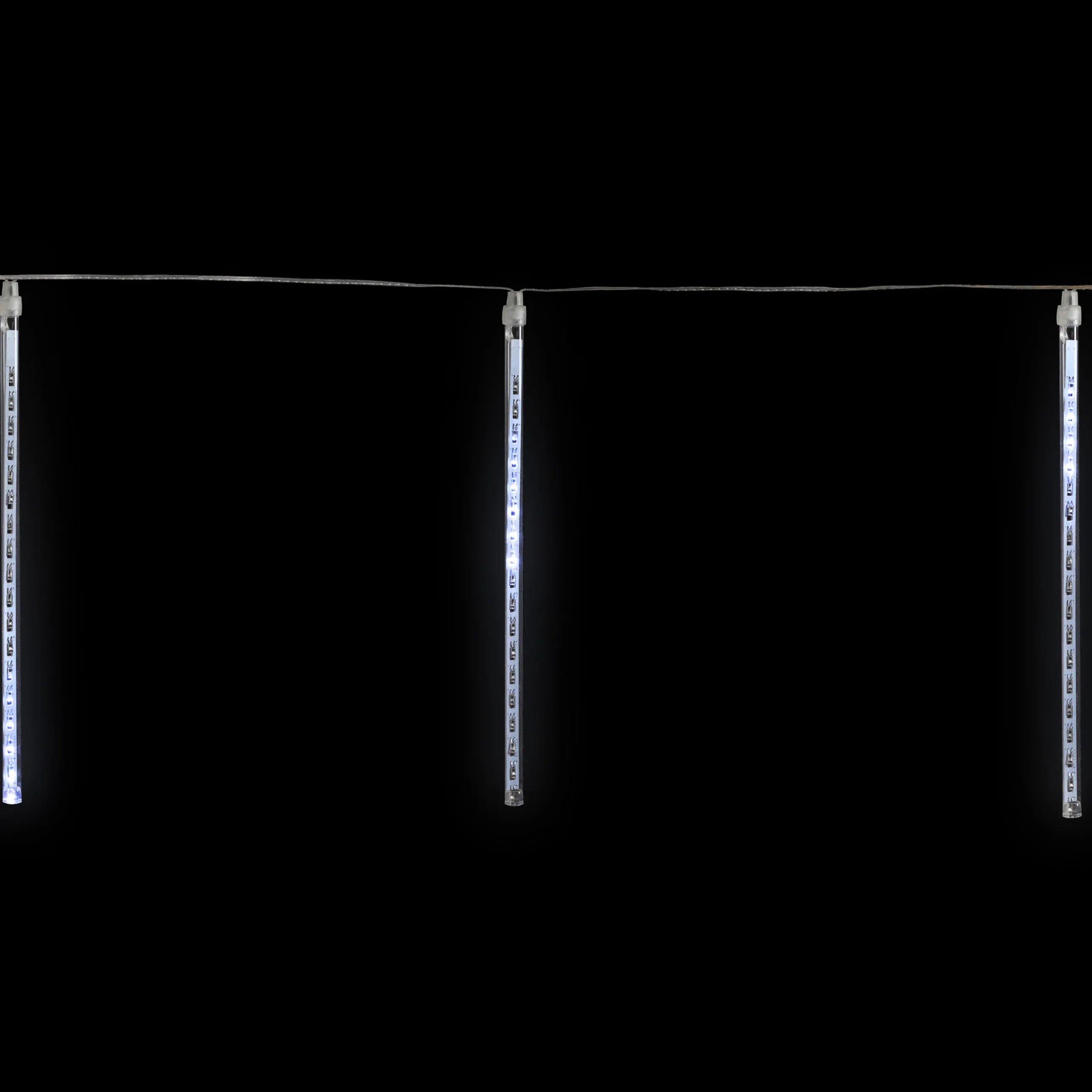 Northlight Set Of 10 Transparent Dripping Icicle Snowfall Christmas Light Tubes - 14 Ft Clear Wire