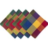Contemporary Home Living Set Of 4 Vibrant Checkered Indian Summer Napkins 20"
