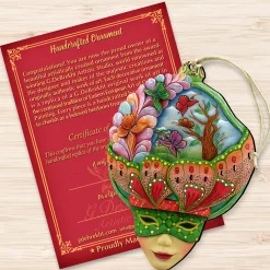 Designocracy Fashion & Beauty></noscript>Set Of 2 Vivid Butterfly Wooden Mardi Gras Christmas Ornaments 5.5