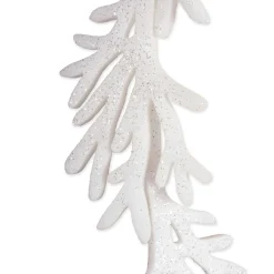 Specialty Garland*Contemporary Home Living Set Of 2 White Hanging Foam Garland Leaves 51