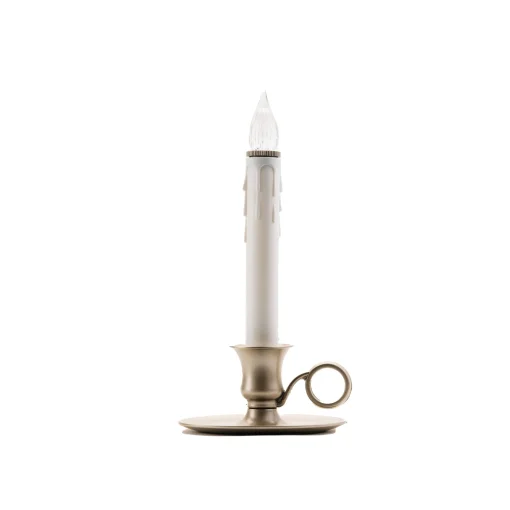 CC Christmas Decor Set Of 4 White Led Christmas Williamsburg Candle Lamps With Sensor 9"